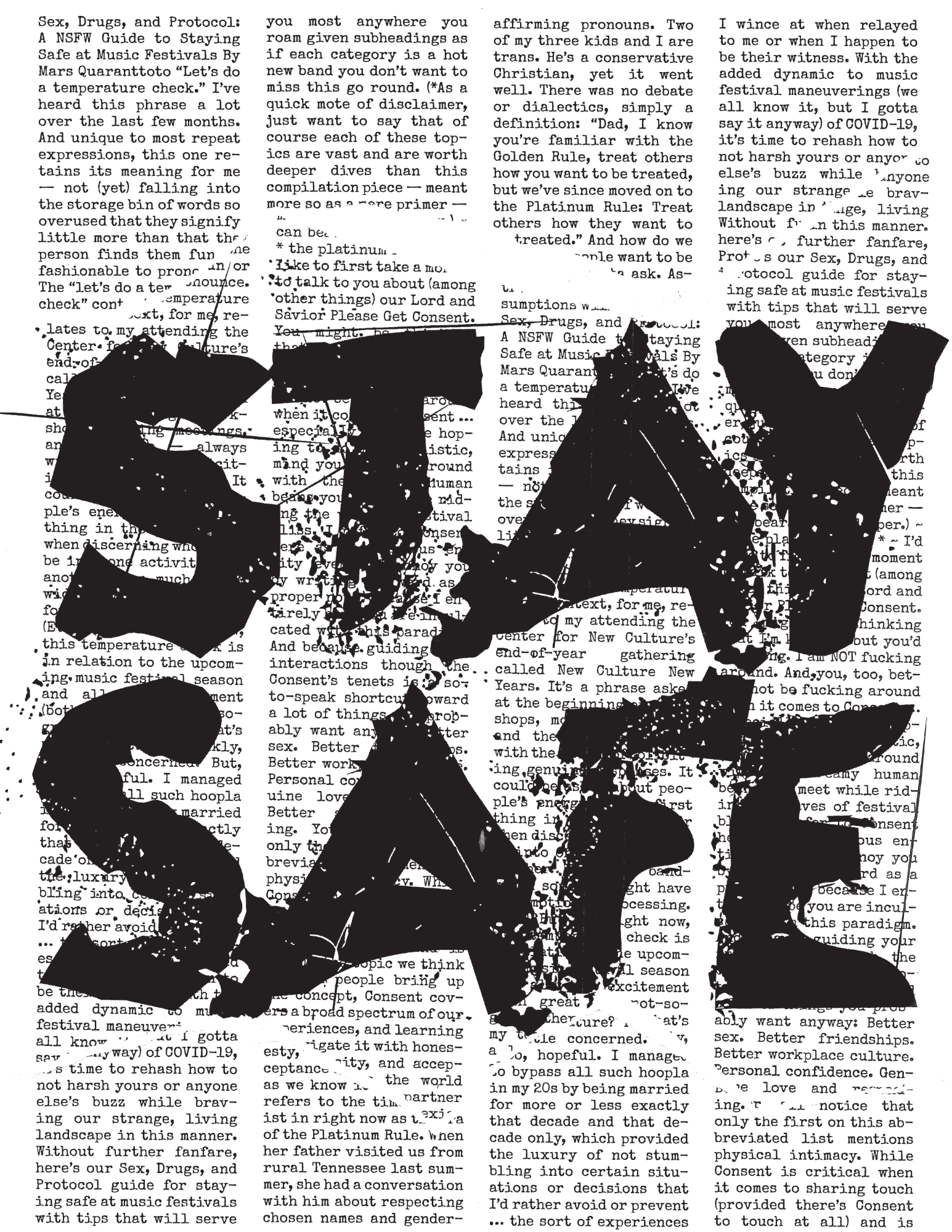 EARPEACE ZINE | SAFE & LOUD: A NSFW Guide to Live Music & Festival Safety