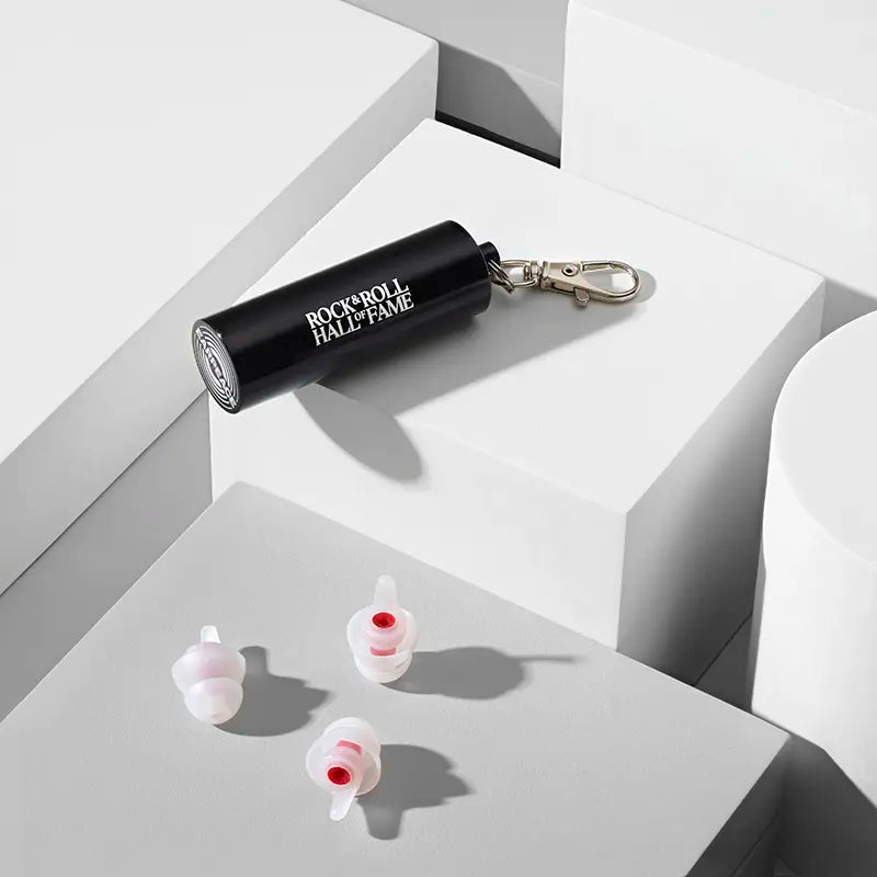 Rock & Roll Music Hall of Fame Music earplugs and branded carrying case