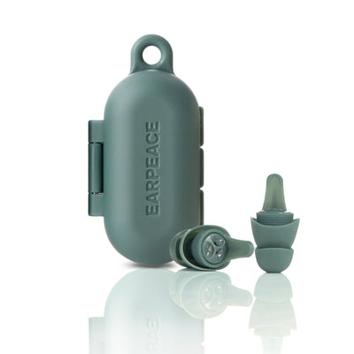 earpeace everyday forest case upright and  two forest earplugs #color_forest